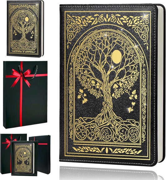 Journal for Women,A5 Hardcover Leather Journal - 200 Pages Premium Paper Notebook, Tree Journal Notebook for School, Work (Tree Pink)