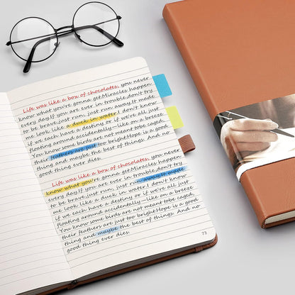 EMSHOI Graph Paper Notebook - 256 Pages A5 Graph Notebook/Journal, Hard Cover, 120gsm Thick Paper, Smooth PU Leather, Inner Pocket, 5.75'' × 8.38''-Black