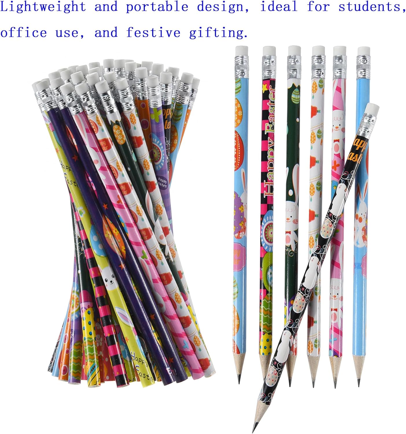 72PCS Corlorful Wooden cased Pencils for Kids with Erasers, Wood Wedding Golf for School,Drawing,Gift (72PCS) (Fruit, 72)