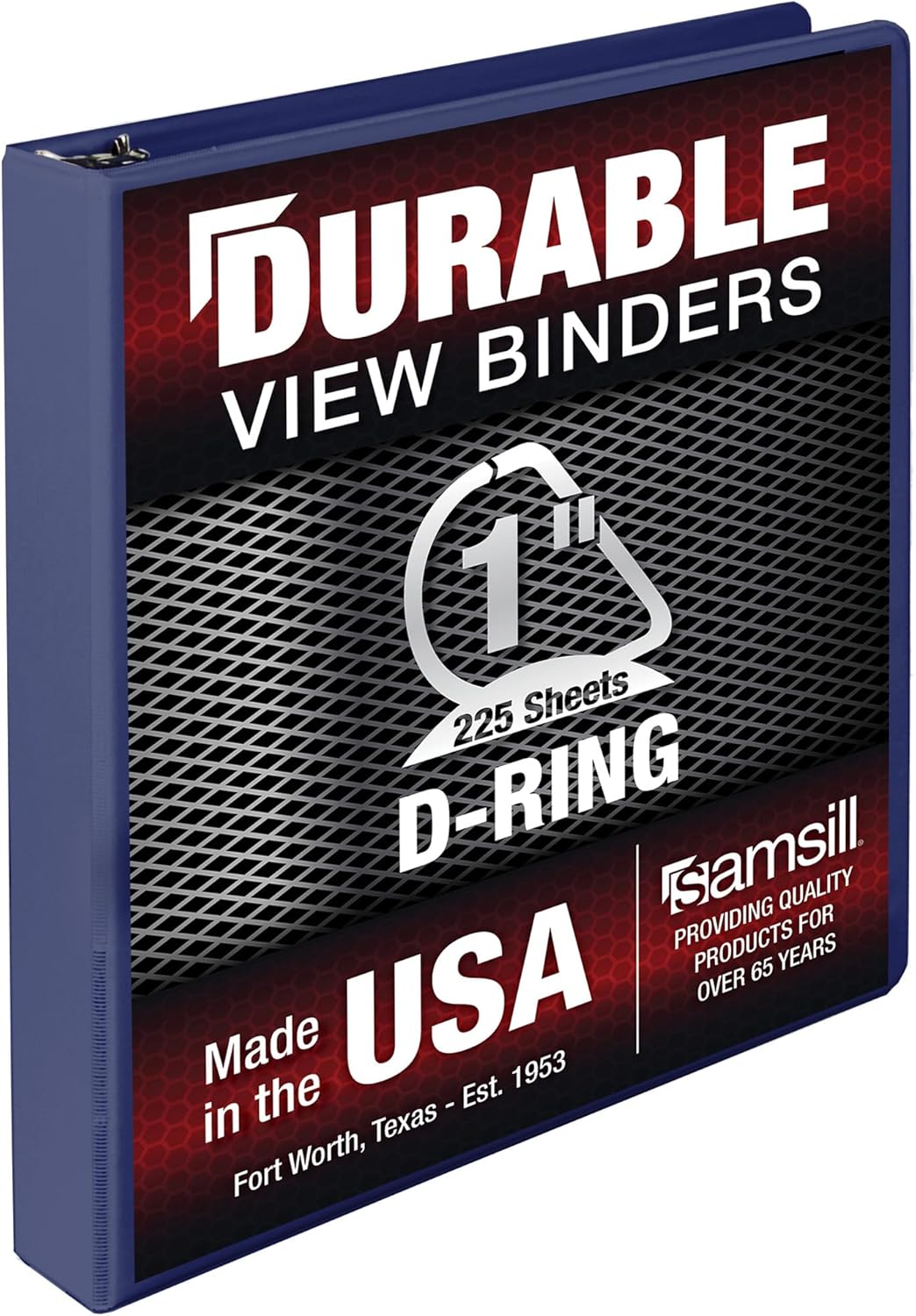 Samsill Durable 4 inch 3 Ring Binder, D Ring Binder, 100% Recycled Chipboard, Black, 2 Pack