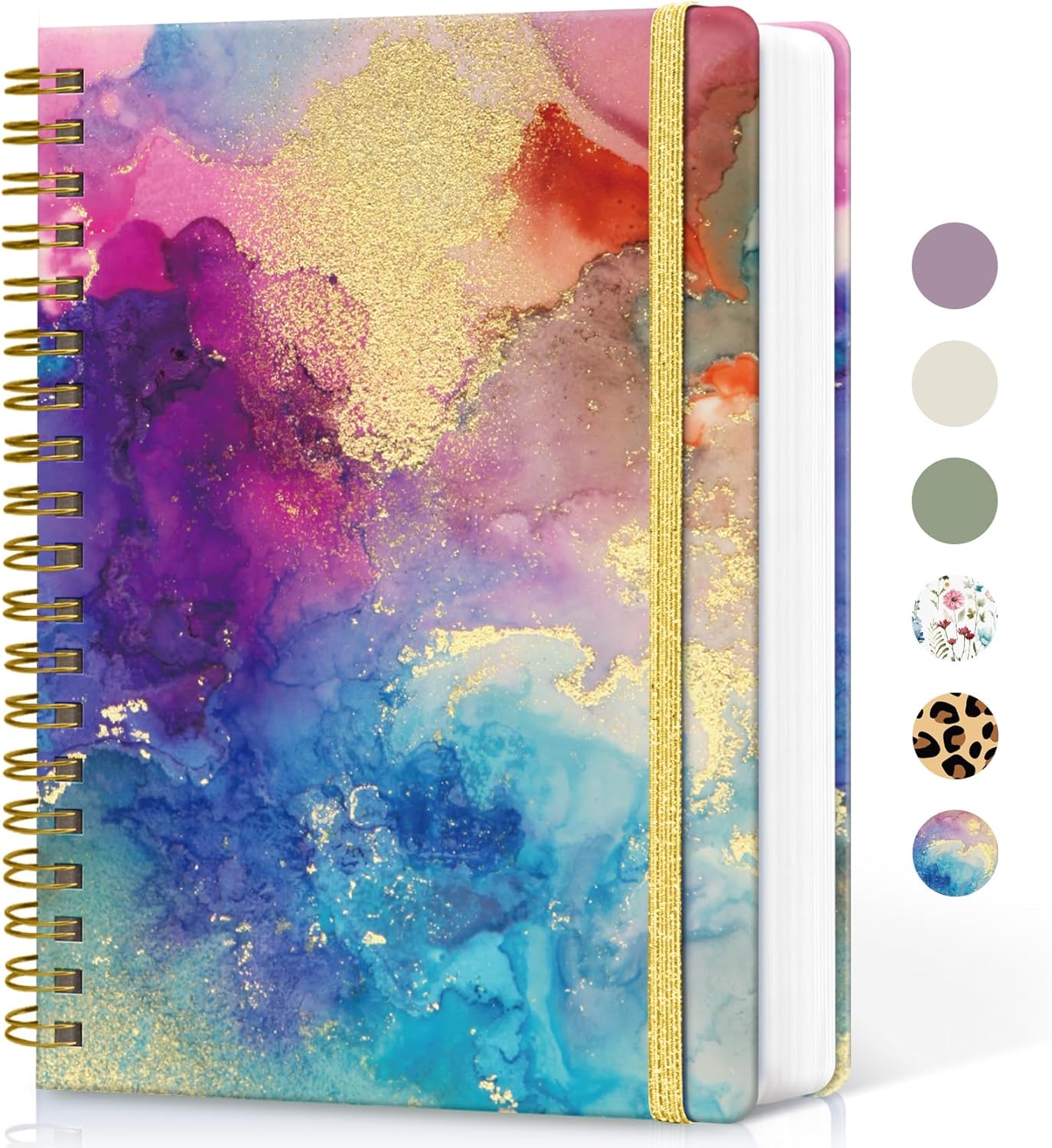 Lined Spiral Notebook Journal for Work, 300 Pages Thick B5 (7.1"x10") College Ruled Journal for Women & Writing, Hardcover Notebook for Note Taking, Perfect for Office Home School Supplies, Purple