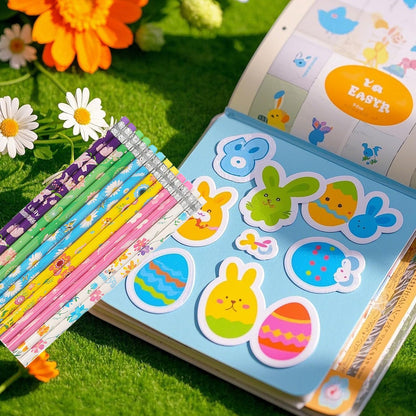48 pcs Flowers Pencils with Eraser Wood Pencils Bulk for Writing and Drawing (Flowers, 48)