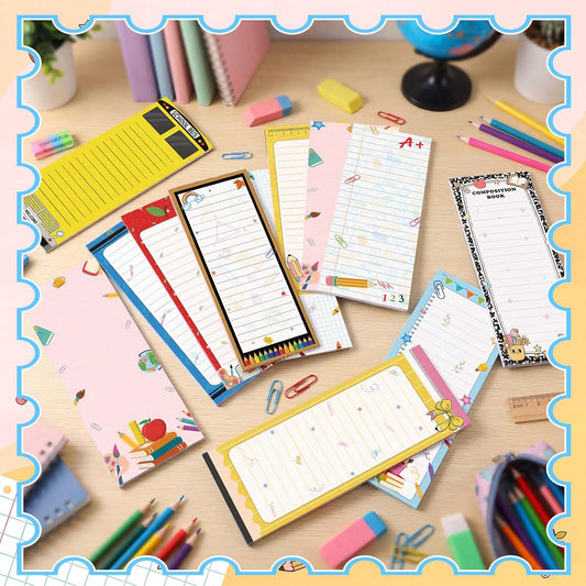Eaasty 12 Pcs Bible Magnetic Notepads for Refrigerator Monthly Magnetic Grocery List 9 x 3.5" Magnet Memo Pads 30 Sheet Per Pad Shopping to Do List for Christian Teacher Appreciation Week Gift