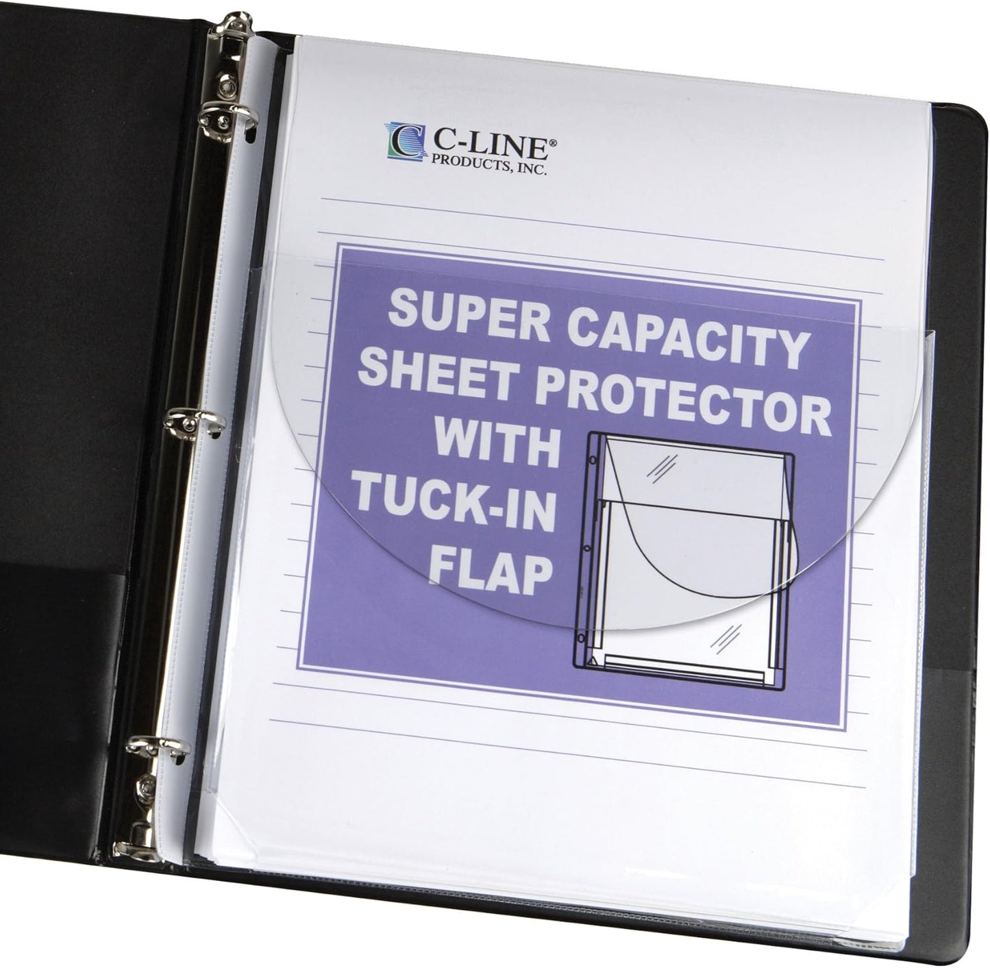 C-Line High Capacity Polypropylene Sheet Protectors, Clear, 50", 11 x 8.5, 25/BX