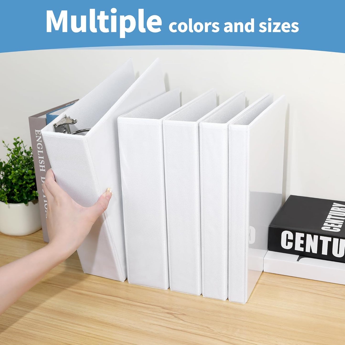 SUNEE 3 Ring Binder 2 Inch, Clear View Binder Three Ring PVC-Free (Fit 8.5x11 Inches) for School or Office Supplies, Light Purple, 1 Pack