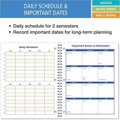 Elan Publishing Company Student Academic Planner 8 1/2 x 11" Weekly View (AOTAP-Undated)