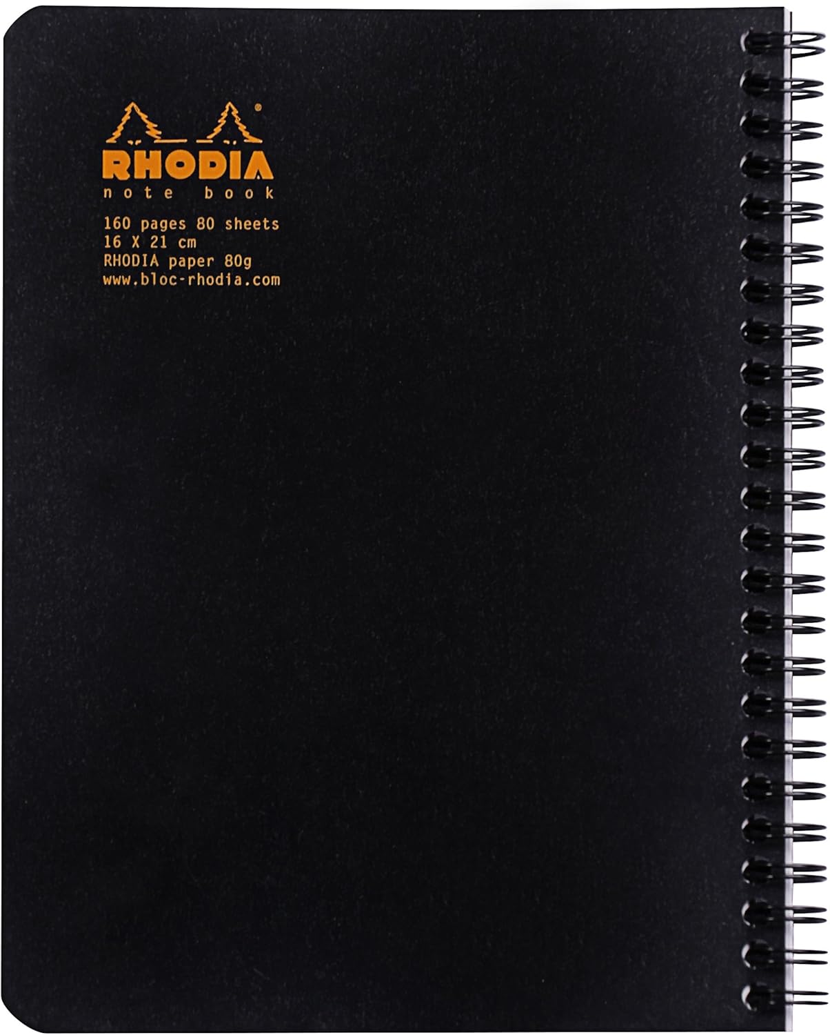Rhodia Wirebound Notebooks - Lined w/ margin 80 sheets 8 1/4 x 11 3/4 in. - Black cover