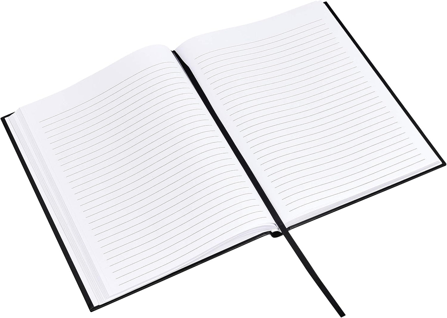 Amazon Basics Professional Hardcover Writing Journal for Journaling and Note Taking, Sturdy, Perforated Pages, 10.5 x 7.5 inches, Black, 2-Pack