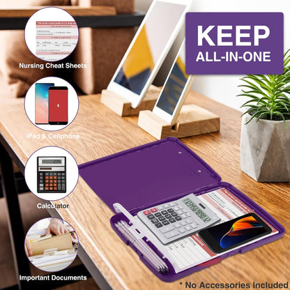 Sooez Clipboards with Storage, High Capacity Clip Boards 8.5x11 with Storage, Heavy Duty Nursing Clipboard Folder, Plastic Clipboard with Pen Holder for Women Teachers Work, School & Office Supplies