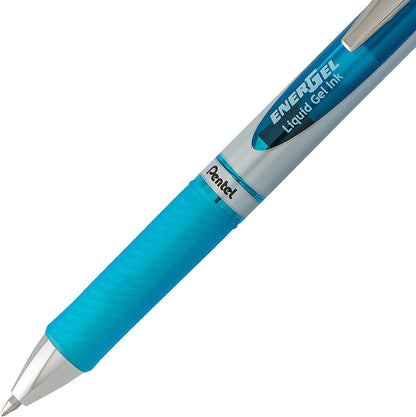 Pentel EnerGel RTX Retractable Liquid Gel Pen, Medium Line, Metal Tip, Pink/Violet Ink, 2-Pack (BL77BP2PV)