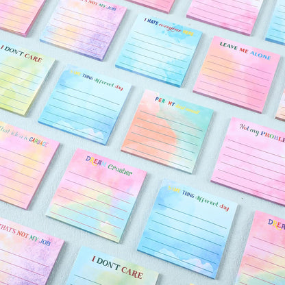 Yinder 48 Pcs Inspirational Sticky Notes Cute Motivational Sticky Notes Pad End of Year Employee Appreciation Gifts Bulk for Teacher Nurse Coworkers Office Supplies 3 x 3'' (Thank You,Dark Color)