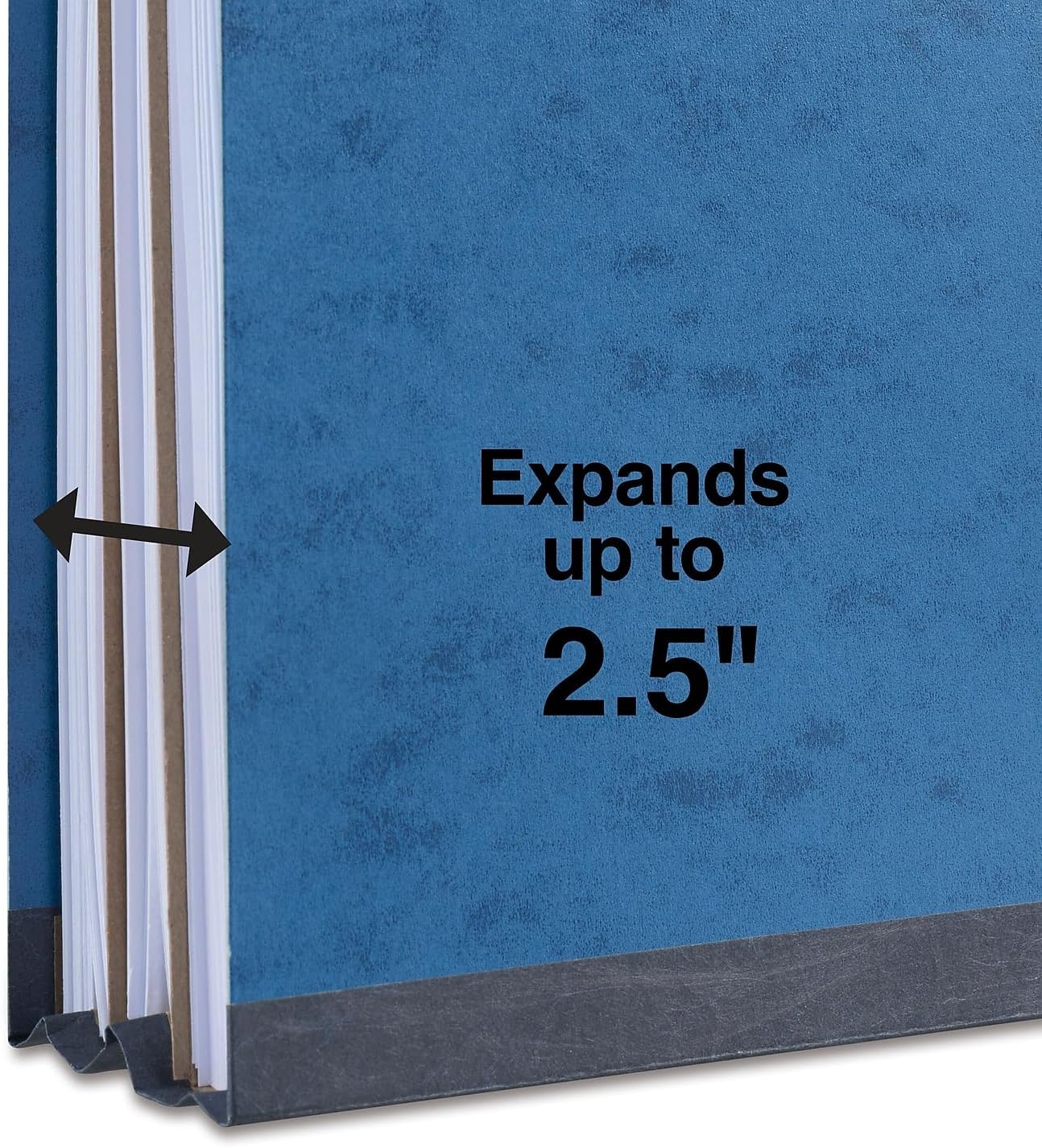Staples Moisture‑Resistant Classification Folder, Legal Size, 2 Dividers, 2.5″ Expansion, Dark Blue Pressboard, Durable Construction, 20/Carton