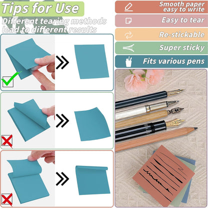 100 Pack Sticky Notes Bulk 3 x 3 in Self-Stick Note Pads Colorful Posted Note in 20 Colors Adhesive Paper Memo 50 Sheets/Pad Easy to Post for Office Home School Meetings Notebook Wall Door Window