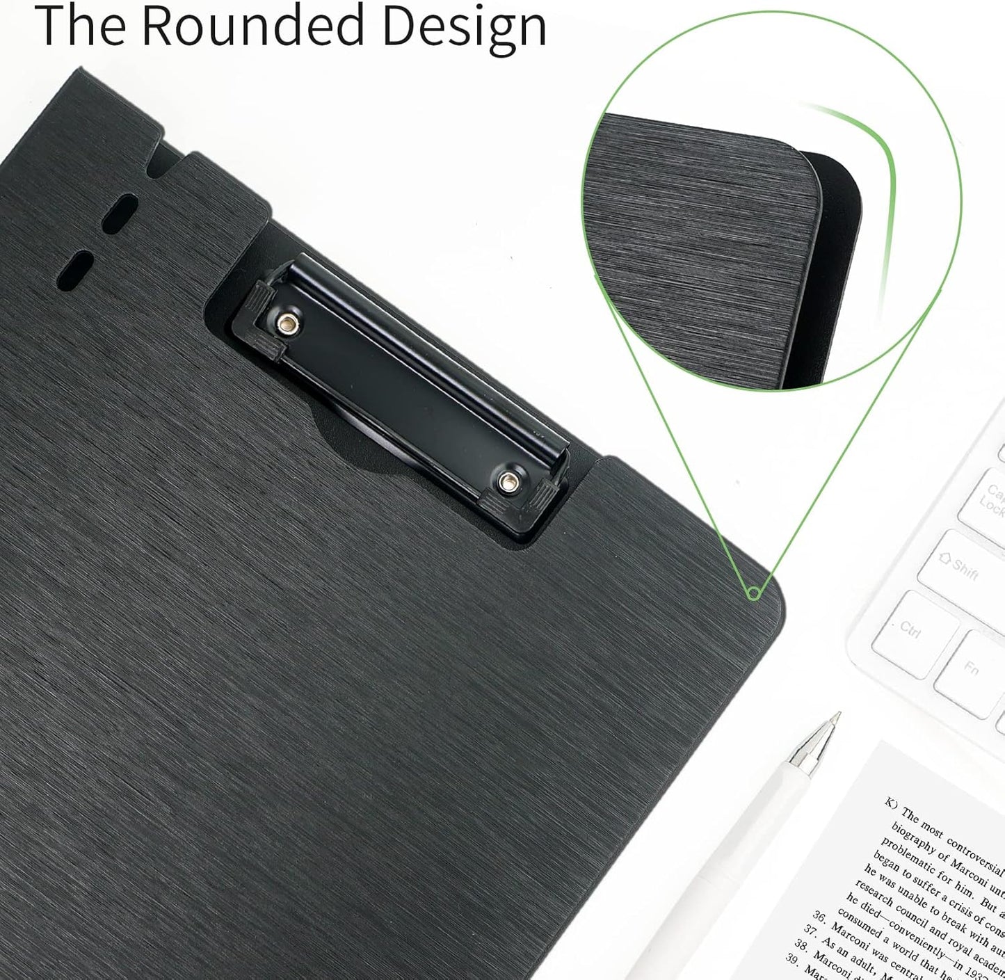 A4 Clipboard Folder,10 Pack Foldable Clipboards with Pocket for Business,Office,School or Restaurant (Black)