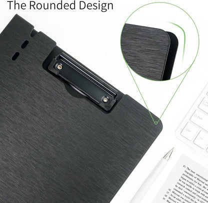 A4 Clipboard Folder,10 Pack Foldable Clipboards with Pocket for Business,Office,School or Restaurant (Black)