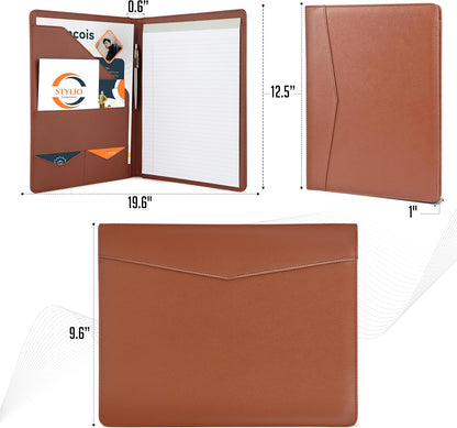 STYLIO Padfolio Folder with Removable Clipboard | Portfolio Organizer | Binder with Storage for Notebook, Notepad | Nursing Clipboard Folio, CNA Accessories for Work | Vegan Leather