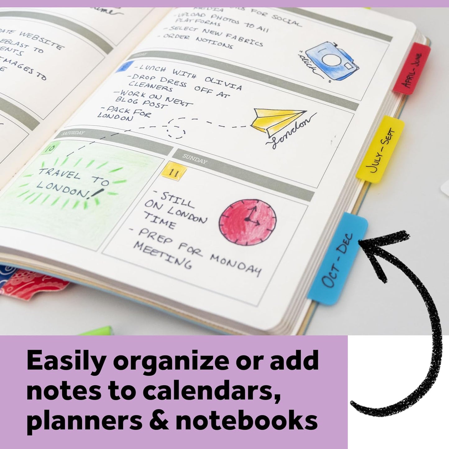 Post-it Sticky Tabs, 2 in. x 1.5 in., 2 Pads of Book Tabs for Bookmarking, Annotating, Reading, and Reminders, White (50 Total Count)