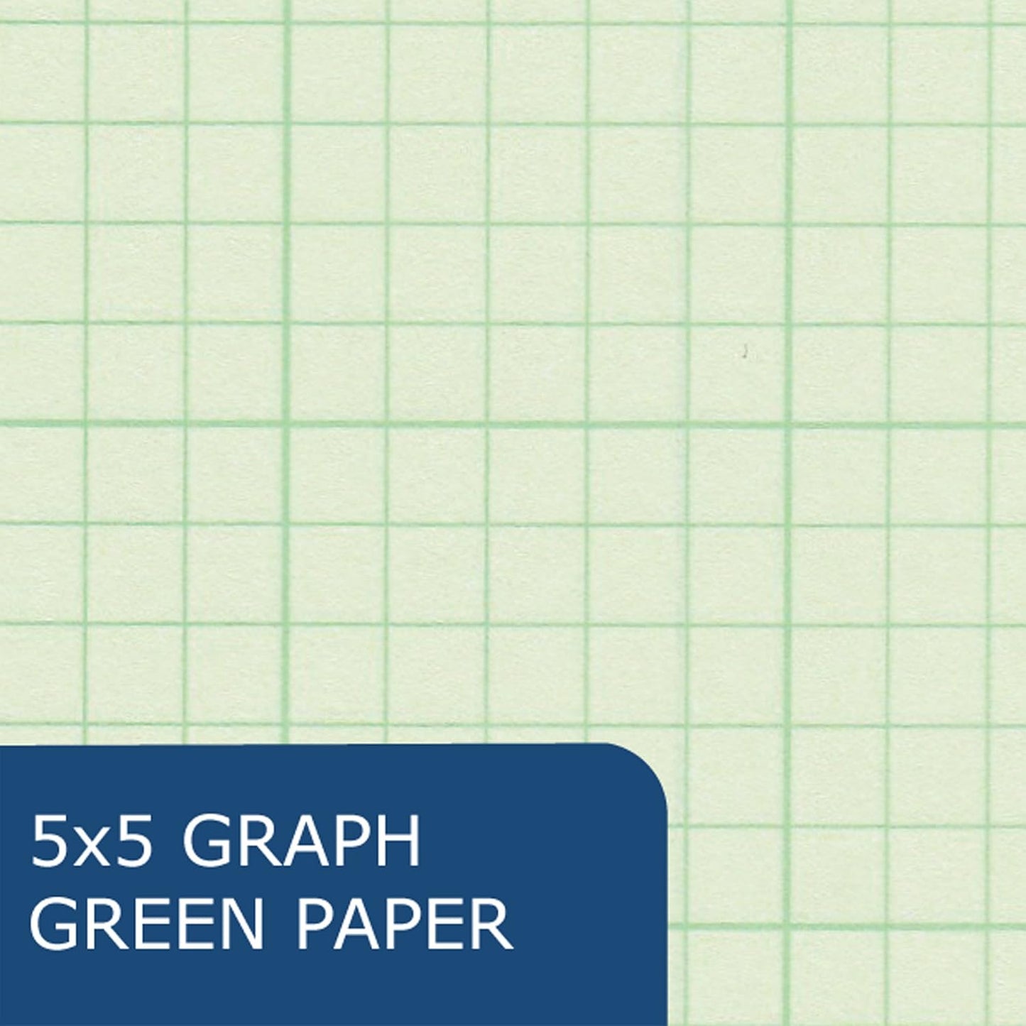 ROARING SPRING Graph Ruled Engineering Pad, Engineering Graph Paper Pad, 5x5 Enclosed Grid, 8.5" x 11", 100 Sheets, 3 Hole Punched, Buff Tinted Sheets, Made in USA