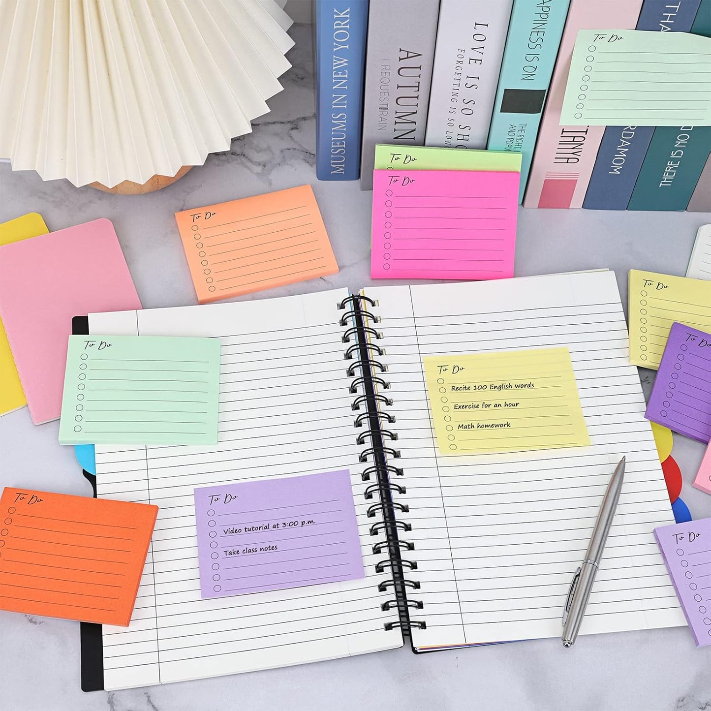 10 Pack to Do List Notepad Lined Sticky Notes, 3"x4", 500 Sheets, Sticky Notes with Lines, to Do List Planner, Square Sticky Notes for Office, Meeting, School, Home