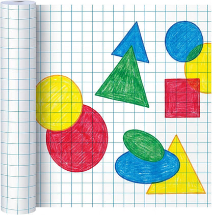 Jetec 1 Roll Large Grid Graph Paper Roll 1" Grid 16.5 Inch x 98ft Sewing Pattern Paper for Back to School Classroom Teaching Drafting Supplies Kids Students Gifts