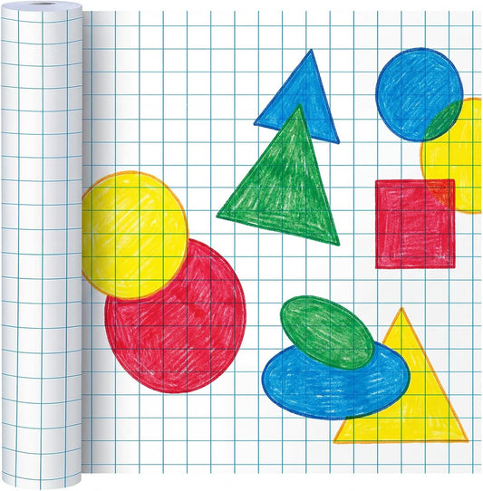Jetec 1 Roll Large Grid Graph Paper Roll 1" Grid 16.5 Inch x 98ft Sewing Pattern Paper for Back to School Classroom Teaching Drafting Supplies Kids Students Gifts