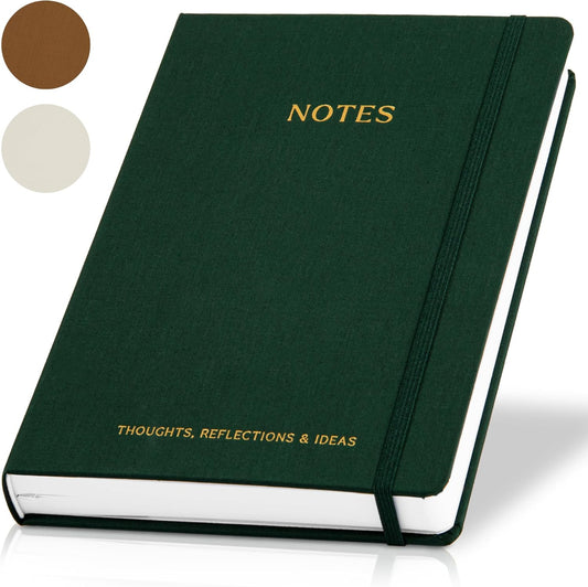 ZICOTO Aesthetic Thick Notebook Journal For Women 7" x 10" - Modern Linen Hardcover Note Book With 300 Lined Pages - Perfect For Writing And Staying Organized at Work or School