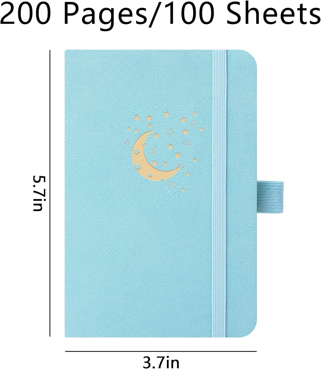 BOBO RABBIT 3 Pack Pocket Small Notebooks Total 600 Pages A6 Moon Star Aesthetic Mini Compact Journal Notebook For Note Taking Journaling Hardcover Leather College Ruled Lined Note Pads for Women Men Travel Office School