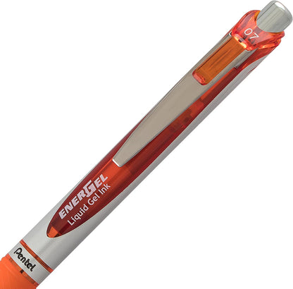 Pentel EnerGel RTX Retractable Liquid Gel Pen, (1.0mm), Bold Line, Metal Tip, Black Ink, Pack of 3 (BL80BP3A)