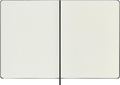 Moleskine Classic Notebook, Hard Cover, XL (7.5" x 9.5") Squared/Grid, Black, 192 Pages