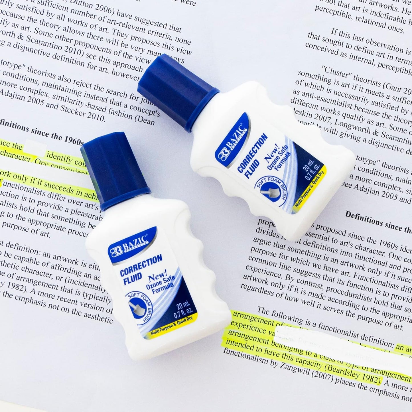 Correction Fluid with Foam Brush (Set of 2) Quantity: Case of 144