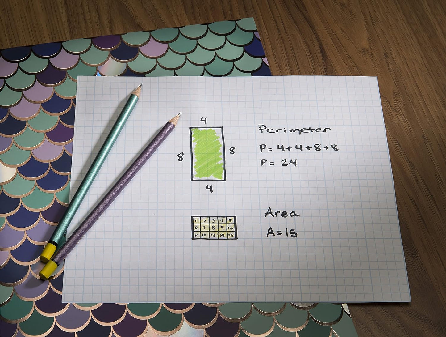 Bienfang Designer Grid Paper Pad, 8x8 Cross Section, 11 x 17 inches, 50 sheets