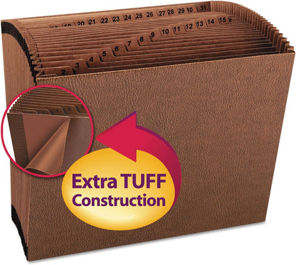 Smead TUFF Expanding File, Monthly (Jan.-Dec.), 12 Pockets, Letter Size, Redrope-Printed Stock (70488)