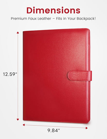 Clipboard Folder Padfolio A4, Mymazn Writing Portfolios Faux Leather Clipboards with Cover for Legal Pad Holder Letter Size 8.5 x 11 for Business Conference Notepad Clip Board (Gray Green)
