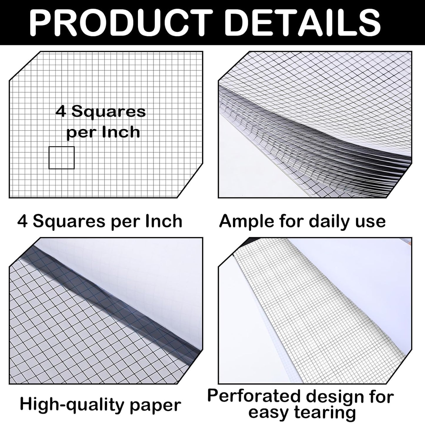 gisgfim Large Engineering Graph Paper Pad 22x 17 Landscape 4 X 4 Blue Grid Pad Giant Drafting Sketching Paper Blueprint Grid-Based Graphing for Engineer Designer Architect Draftsman Rolled Delivery