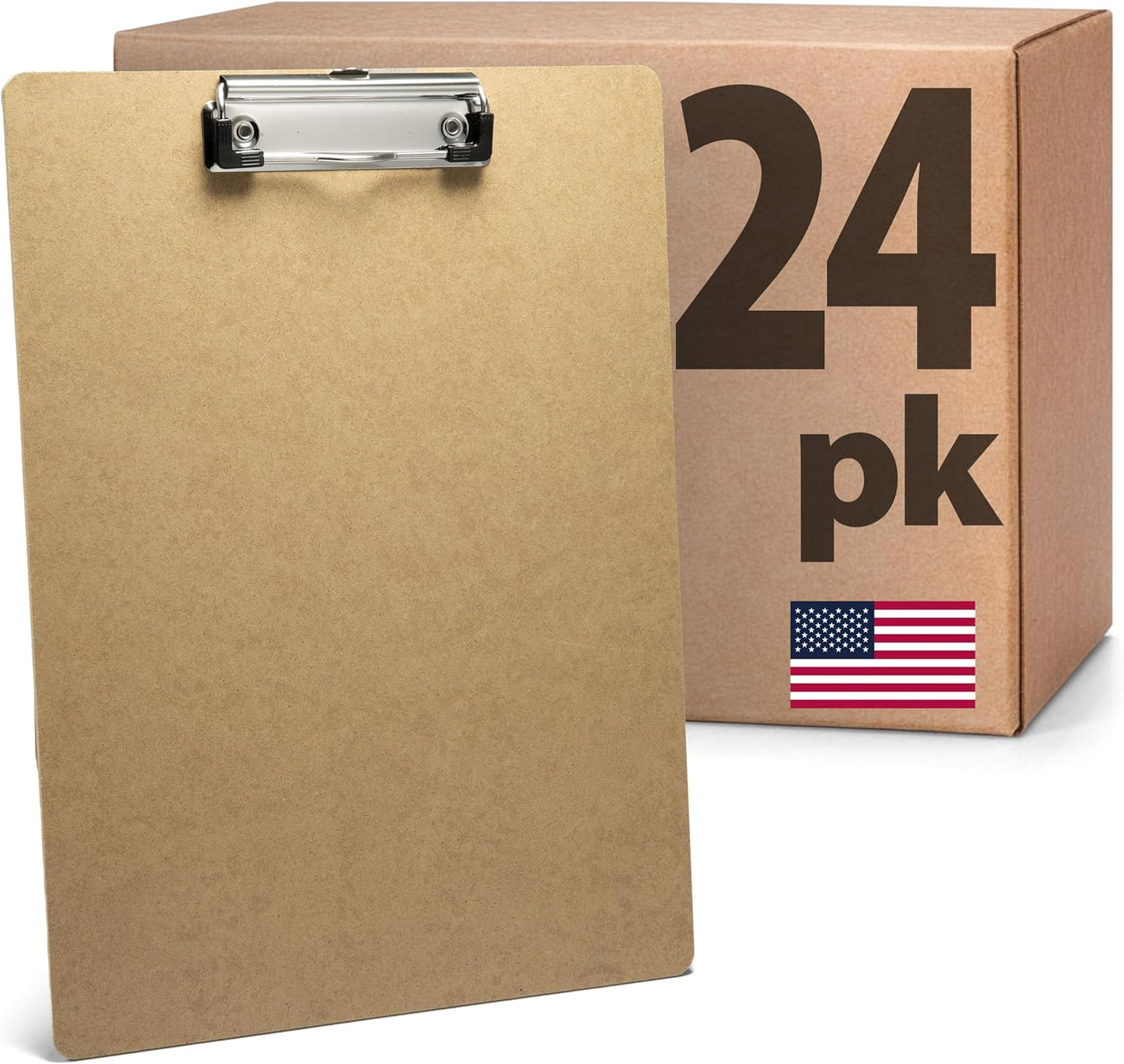 Officemate Recycled Wood Clipboards, Low Profile Clip, 6 Pack Clipboards, Letter Size (9 x 12.5 Inches), Brown (83806)