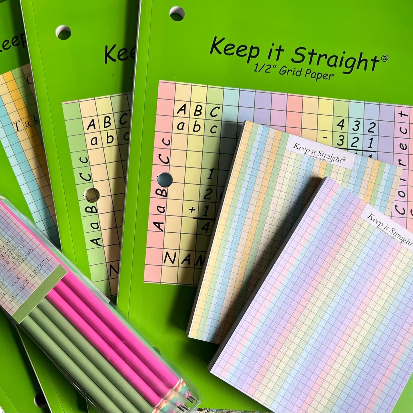 Keep it Straight Graph Paper 3 hole punch Colored graph paper Bullet Journal College paper office supplies College School Supplies Graphing graph notebook engineering notebook graph graph paper pad