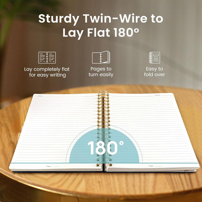 Lined Spiral Notebook Journal for Work, 300 Pages Thick B5 (7.1"x10") College Ruled Journal for Women & Writing, Hardcover Notebook for Note Taking, Perfect for Office Home School Supplies, Purple