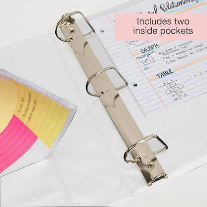 BAZIC Products 3 Ring Binder 2" View Binders Slant D Ring Organizer - Burgundy, Hold 480 Sheets Paper, for School Office Home, 1-Count
