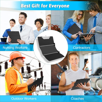 Nursing Clipboard Foldable Clipboard Medical: Edition Cheat Sheets Aluminum 3 Layers Foldable Clipboards Nursing Pocket Size Profile Clip Nurse Clipboards Notepad for Nurses Students and Doctors
