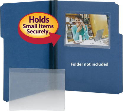 Smead Self-Adhesive Poly Pocket, 6" x 4", Standard Photo Size, Clear, 100 per Box (68164)