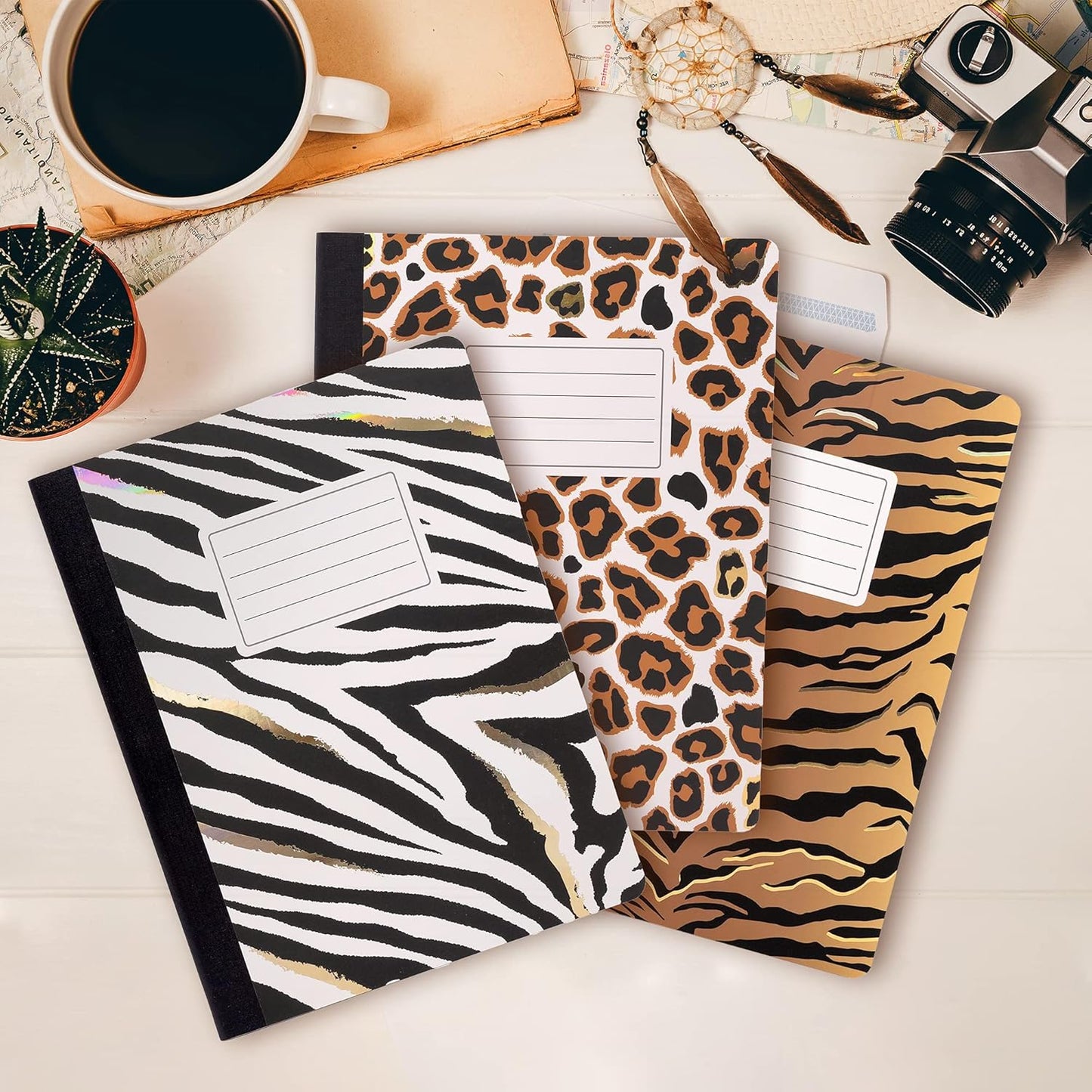 Pukka Pad, Composition Notebooks - 3 Pack of Journals Featuring 140 Pages of College Ruled 80GSM Paper with Sturdy Cover Stock - 9.75 x 7.5in - Bloom