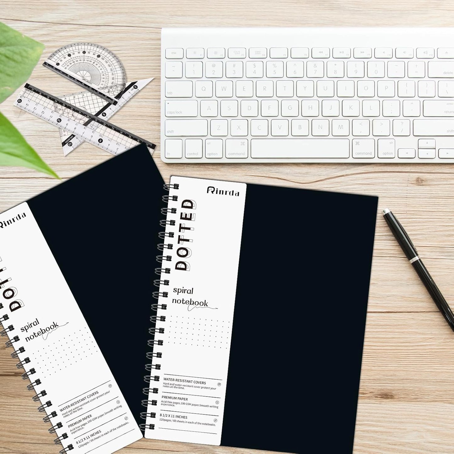 Large Lined Notebook Spiral Notebook 8.5" x 11"-4 Pack LINED Notebook 7mm Ruled Hardcover Notebook 120 Pages 100 GSM Thick Paper Notebook Hardcover Journal for School, Office,Study and Notes