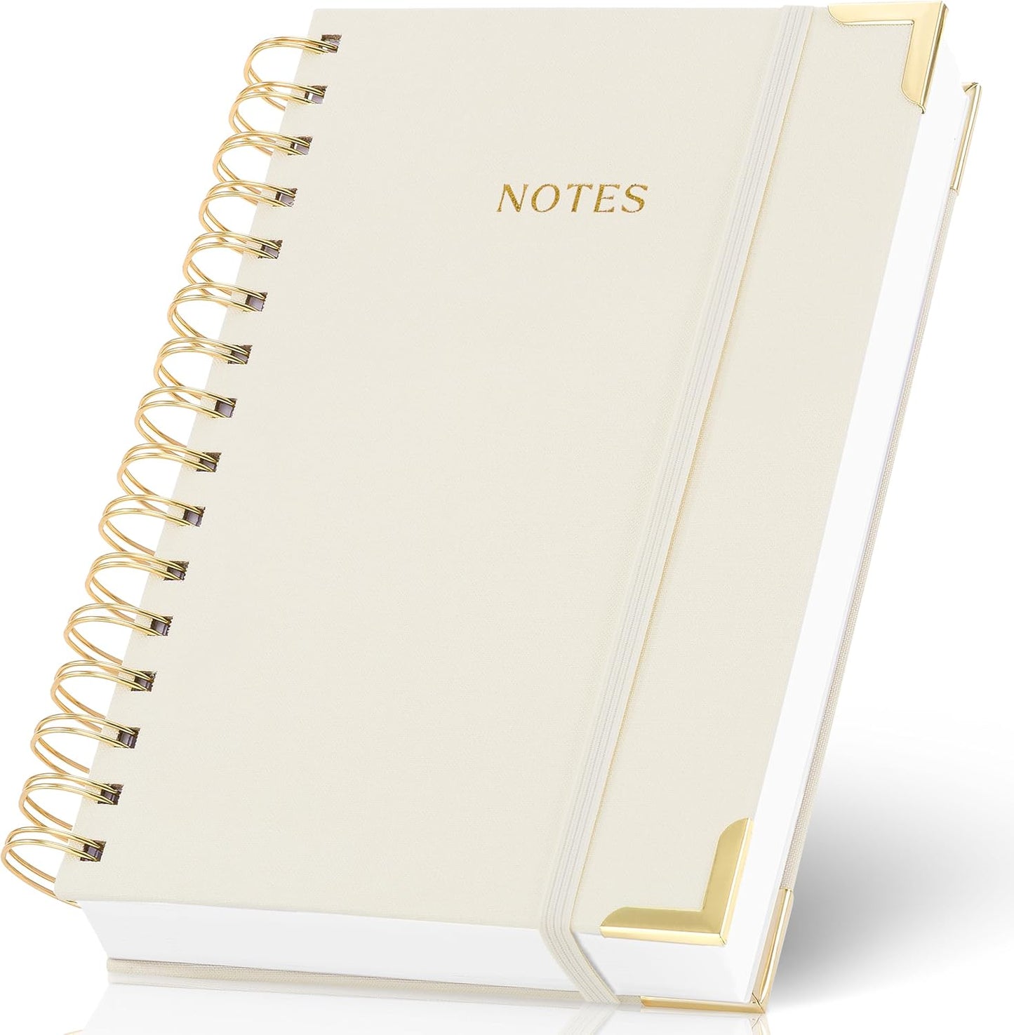 Aesthetic Thick Spiral Notebook Journal For Women in B5 Format - Modern Linen Hardcover College Ruled Note Book With 300 Lined Pages - Perfect For Writing And Staying Organized at Work or School
