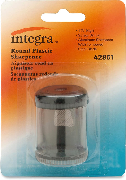 Integra Pencil Sharpener, Round, Desk, 1-7/8-Inch, Smoke (ITA42851)