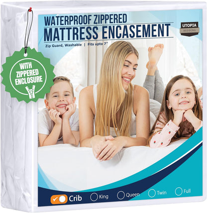 Utopia Bedding Mattress Protector Zippered California King Size, 100% Waterproof Bed Bug and Dust Mite Proof Mattress Encasement, Absorbent 6 Sided Mattress Cover