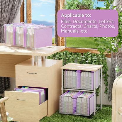 ANSOOK Hanging File Folders Letter Size,7 Pockets Expandable Accordion File Folder Organizer,3 Pack Extra Capacity File Folders Hanging with Tabs,Wheat Straw File Cabniet Folders for Office School