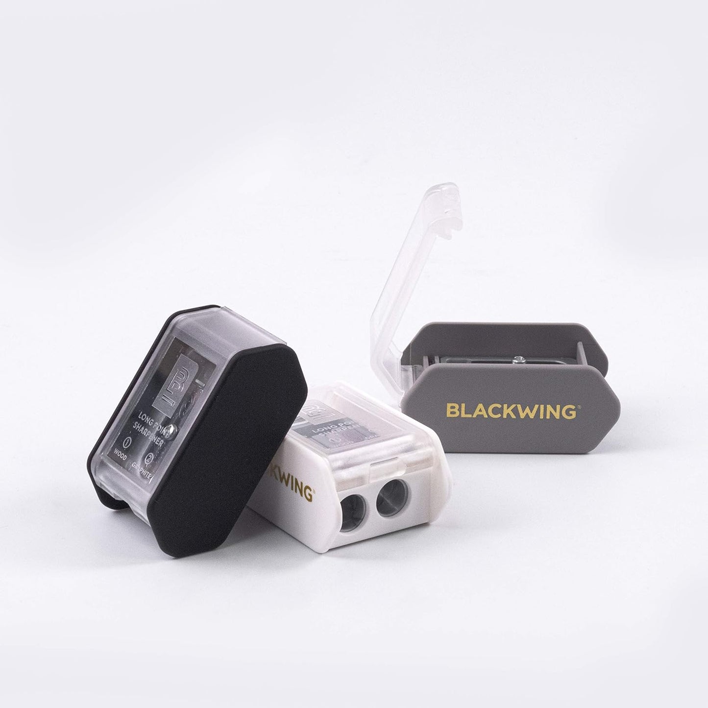 Blackwing Two-Step Long Point Pencil Sharpener, White Color, German Steel Blades, Pack of 1