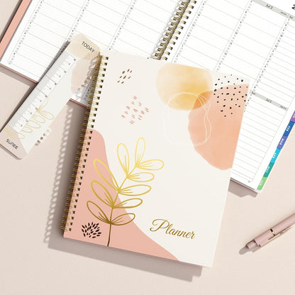 SUNEE 2026-2027 Appointment Book, Quarter-Hourly, Weekly & Monthly - from July 2026 to June 2027, 8.5"x11" Academic Planner, Flexible Cover, Note Pages, Bookmark, Spiral Binding, Black