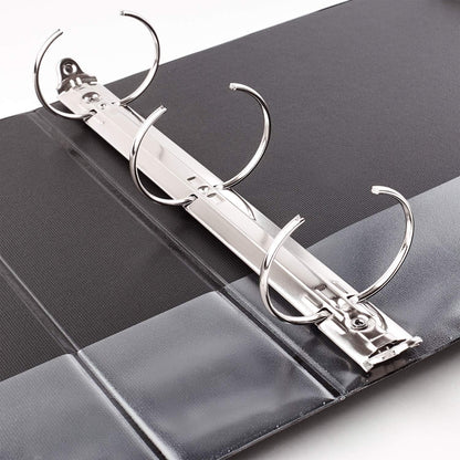 Avery Standard View 3 Ring Binders, 0.5" Round Rings, 100-Sheet Capacity, 0.7 Inch Wide Spine, Black Binders, Ideal for Lightweight Organization and Occasional Referencing (12-Pack of 05705)