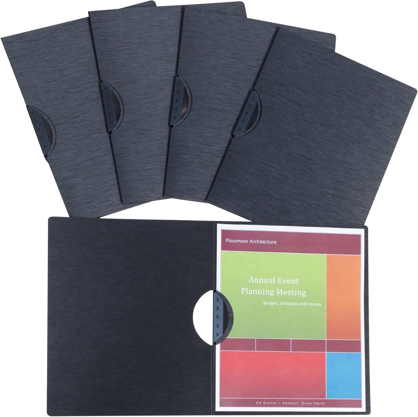 C-Line Modern Metallic Executive Style Report Cover, Blackened Bronze, Pack of 5 (33316), 1 1/4" x 9" x 11 3/4"
